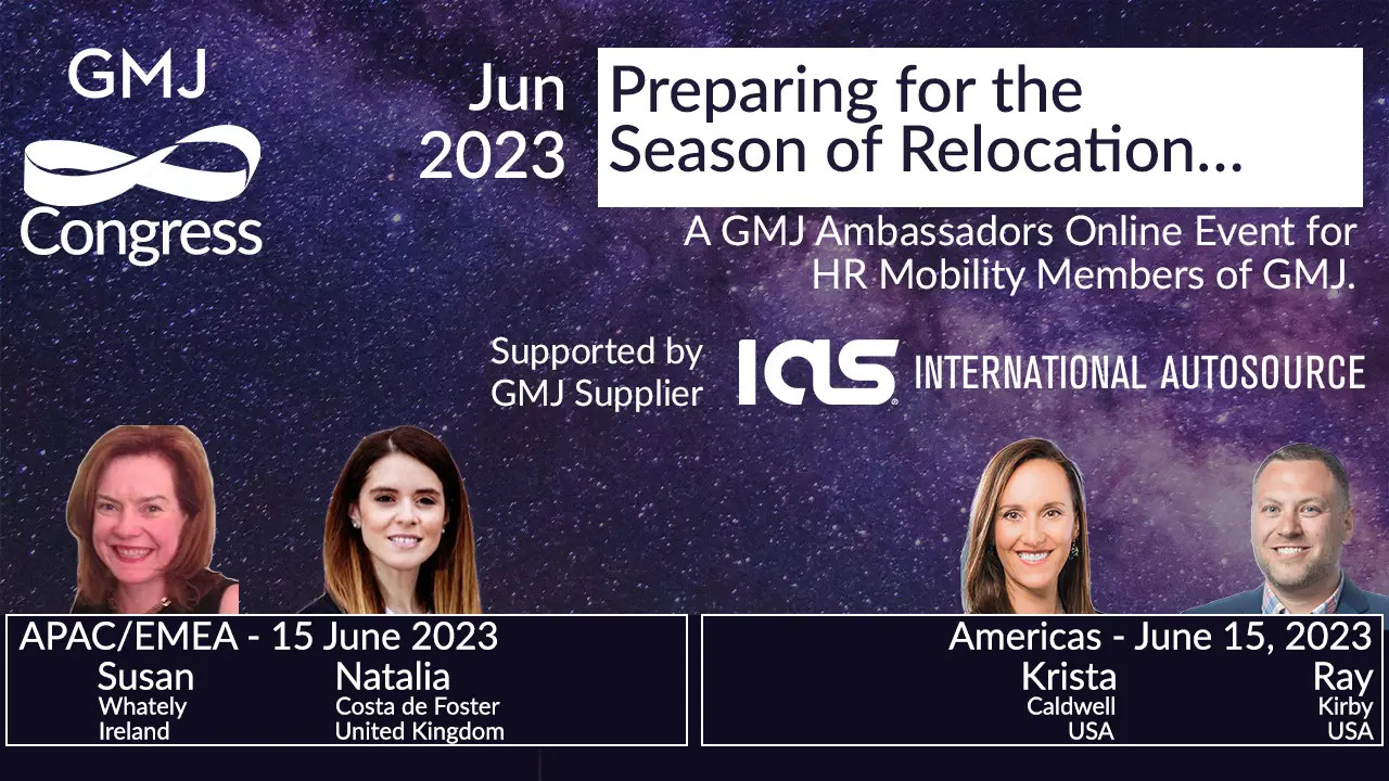 GMJ Congress June 2023 - Preparing for the Season of Relocation… - Global Mobility HR Event Online